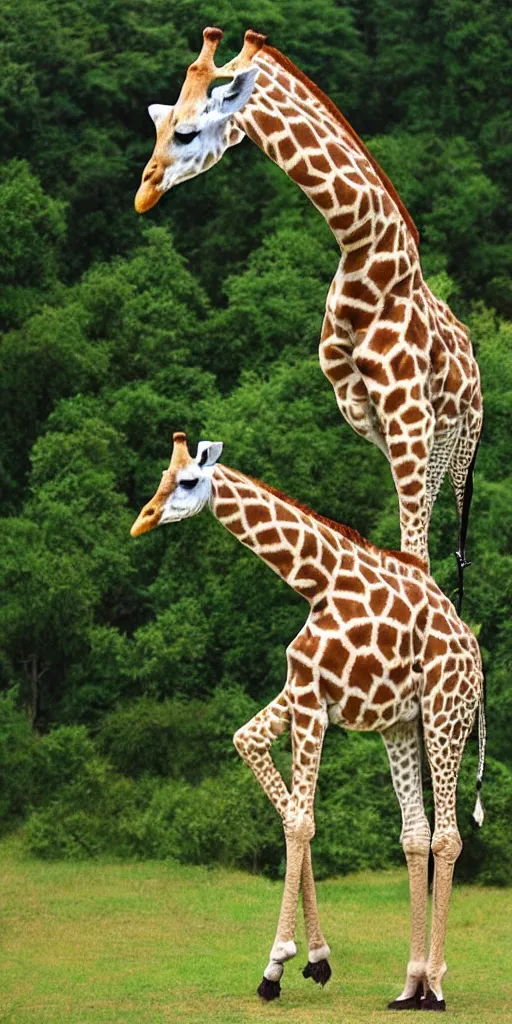 Image similar to giraffe with angel wings on its back, full body shot, wings, by studio ghibli