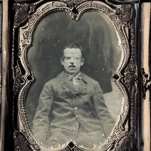 Image similar to tintype photo of a monster
