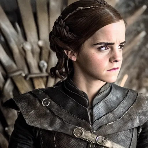 Prompt: still of emma watson in game of thrones