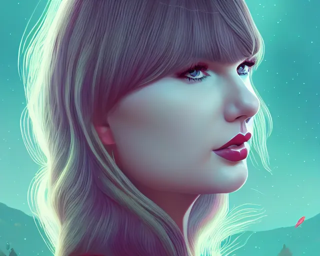 Prompt: portrait of taylor swift, sakura trees, artgerm, petros afshar, liam brazier, artstation, unreal engine