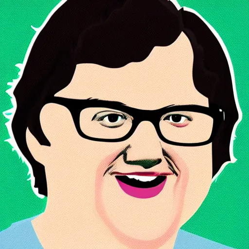 Image similar to clark duke hybrid, vector, svg sticker art