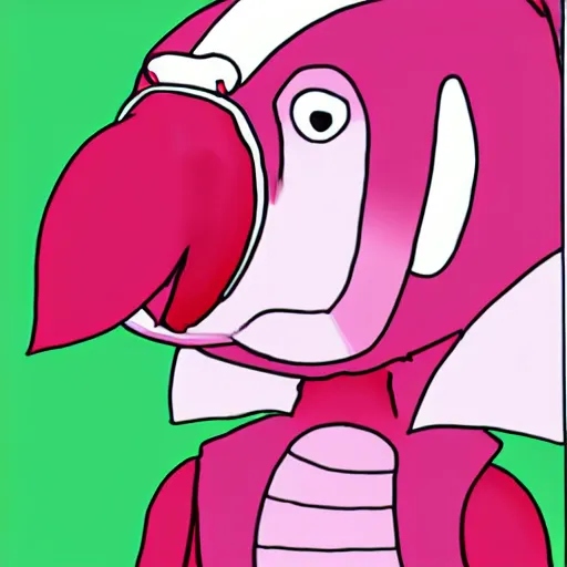 Image similar to ( ( ( anthropomorphic pink armadillo with wings ) ) ), anime character