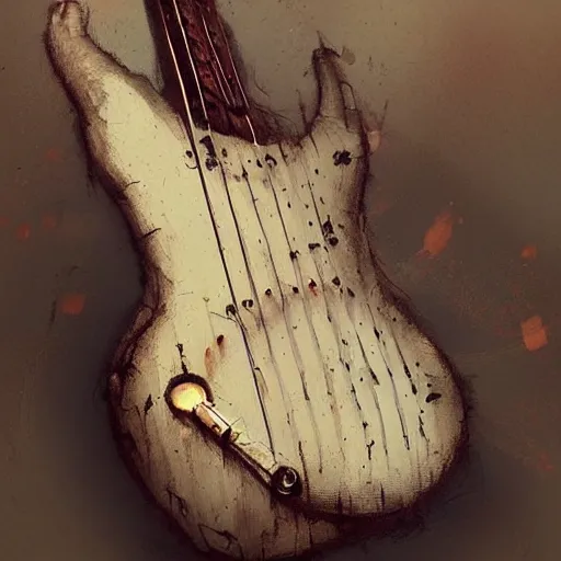 Image similar to badger touch guitar , digital Art, Greg rutkowski, Trending cinematographic artstation