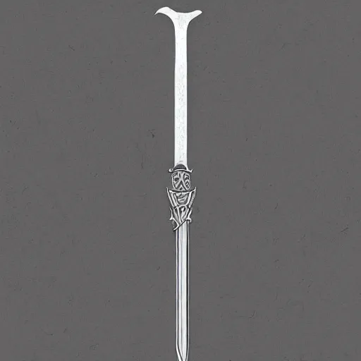 Image similar to a pencil that turns into a sword, digital art