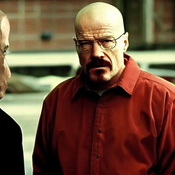 Image similar to Still of Walter White in The Sopranos talking to Tony Soprano