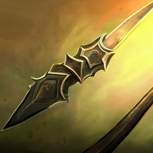 Prompt: concept art of rare legendary sword, perfect symmetry, rpg, detailed, digital art, d & d, incredible, digital painting, cinematic view, no noise, global illumination, warm lighting, volumetric, vivid, intricate details, ultra realistic, volumetric lighting, warm colors advance, cell shading