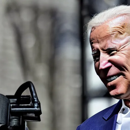 Image similar to Joe Biden caught on a surveillance camera stealing money,CCTV