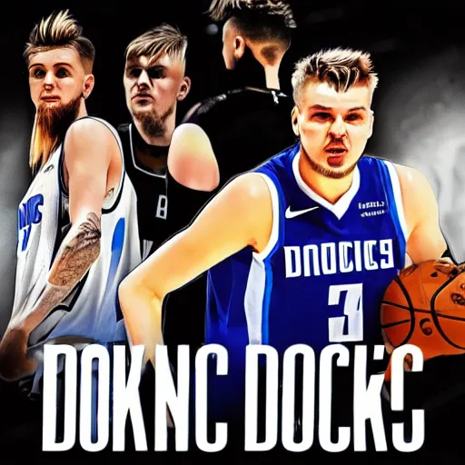 Image similar to luka doncic rap mixtape cover