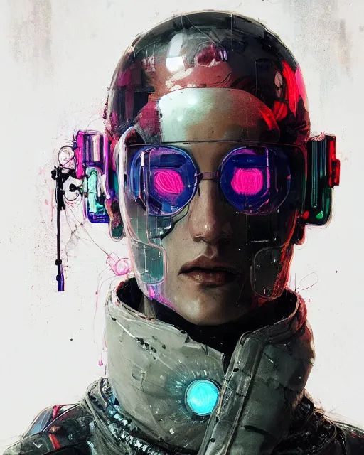 Prompt: detailed portrait corrupted, cyberpunk futuristic neon, reflective puffy coat, decorated with traditional Japanese ornaments by Ismail inceoglu dragan bibin hans thoma greg rutkowski Alexandros Pyromallis Nekro Rene Maritte Illustrated, Perfect face, fine details, realistic shaded, fine-face, pretty face