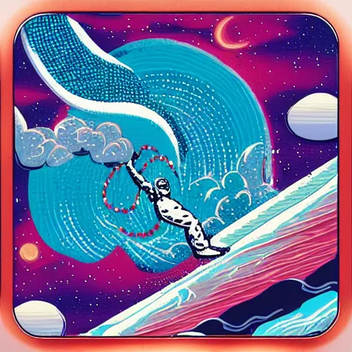 Image similar to space wave surfer