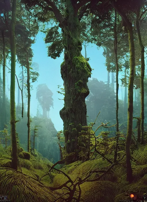 Image similar to hyper realistic end of the weak gorgeous lighting, blue sky, highly detailed, lush forest by zdzisław beksinski and norman rockwell and greg rutkowskiweta studio, and lucasfilm