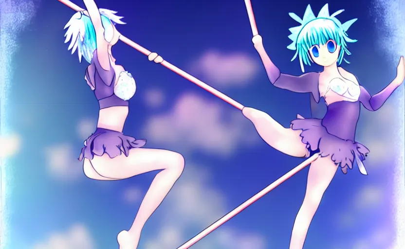 Image similar to cirno pole dancing