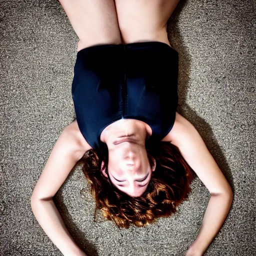 Image similar to woman upside down