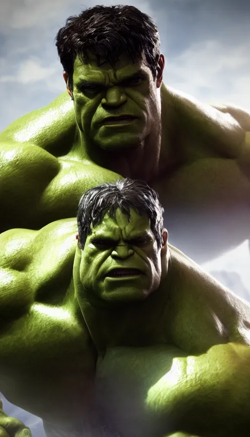 Image similar to :a portrait of HENRY CAVILL as Hulk+UNREAL ENGINE 5+4K UHD IMAGE+Stunning LIGHTING+Stunning SHADERS+SUBSTANCE PAINTER