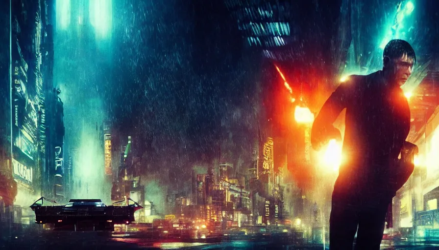 Prompt: Big budget movie in the style of Blade Runner, about cyborg assassins stealing a nuclear missile