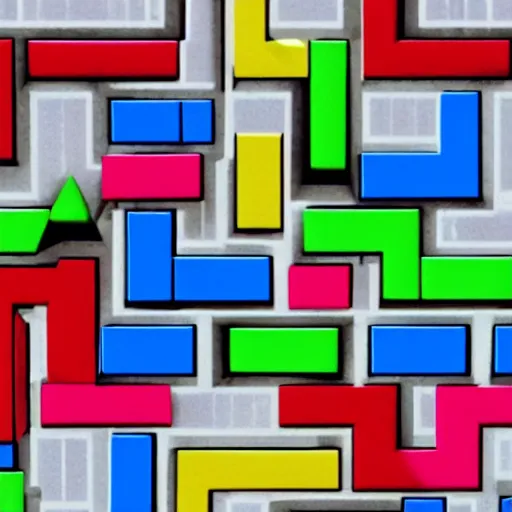 Image similar to a still from the live action Tetris movie