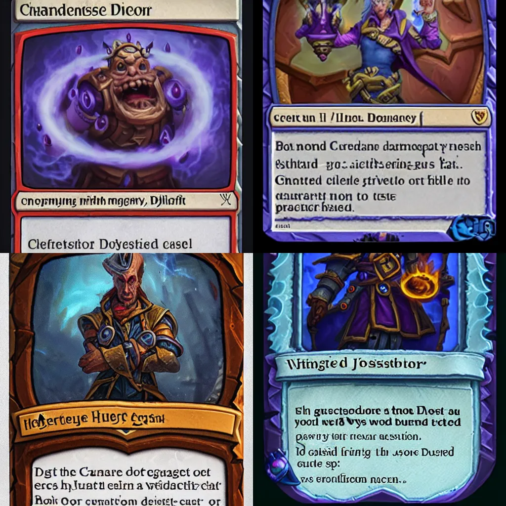 Prompt: Hearthstone card called The cursed doctor