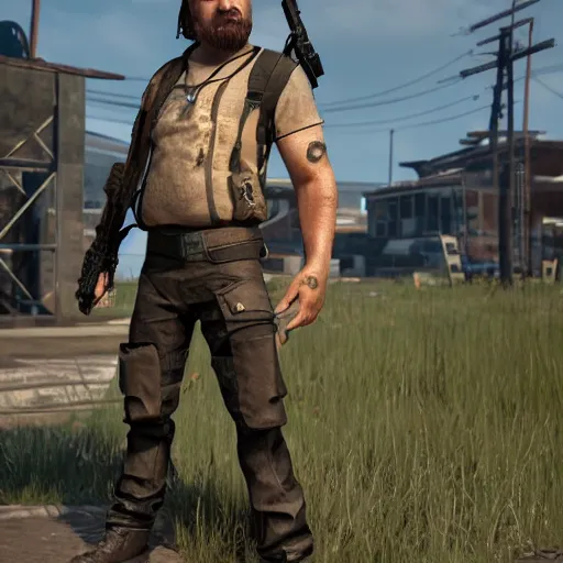 Prompt: an among us character in the style of escape from tarkov killa