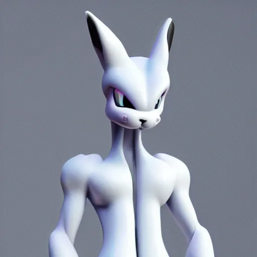 Prompt: Mewtwo From Pokemon, 8k, hyperrealistic, HD, Exquisite Detail