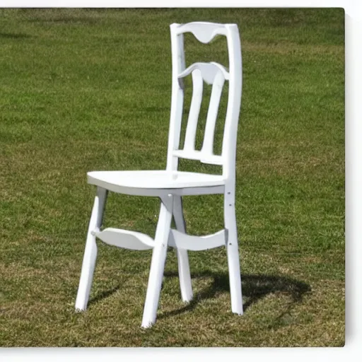 Prompt: a white chair by Werner panton