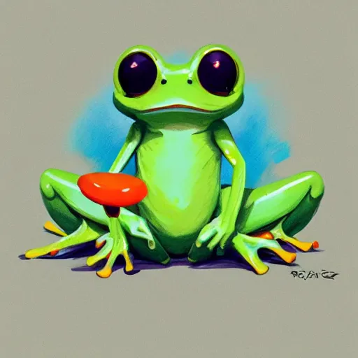 Image similar to froggy chair, chair frog, frog chair, cute, animal crossing, official fanart behance hd artstation by Jesper Ejsing, by RHADS, Makoto Shinkai and Lois van baarle, ilya kuvshinov, rossdraws