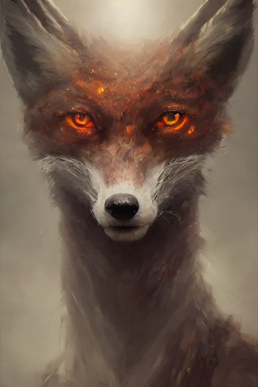 Prompt: a fancy portrait of a zombiefid fox with crystal eyes by Greg Rutkowski, Sung Choi, Mitchell Mohrhauser, Maciej Kuciara, Johnson Ting, Maxim Verehin, Peter Konig, final fantasy , mythical, 8k photorealistic, cinematic lighting, HD, high details, atmospheric,