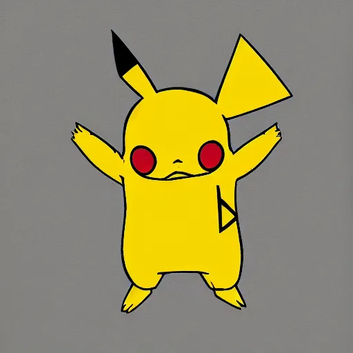 Image similar to pikachu wearing a hazmat suit