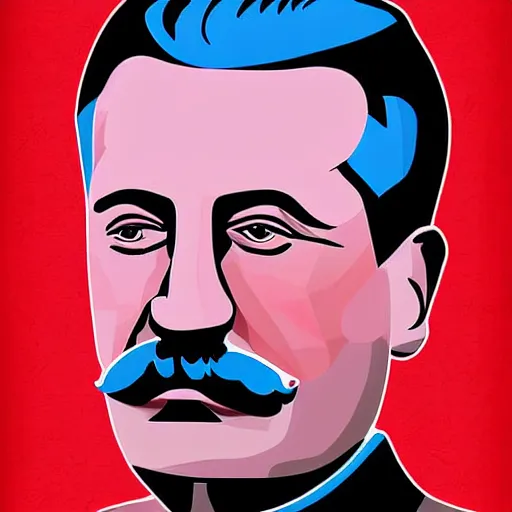 Prompt: digital art of stalin, elegant