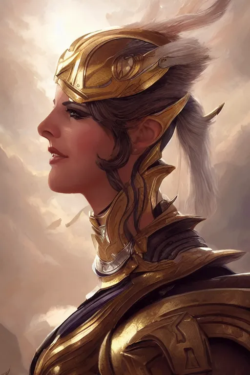 Image similar to amazon valkyrie athena, d & d, fantasy, portrait, highly detailed, headshot, digital painting, trending on artstation, concept art, sharp focus, illustration, art by artgerm and greg rutkowski and magali villeneuve