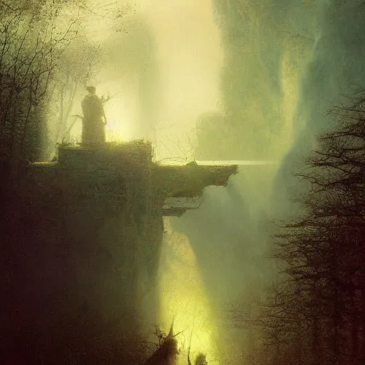 Image similar to UHD tonalism painting of Silencing Dissent, by Antonio Caparo and Ferdinand Knab and Greg Rutkowski, Todd McFarlane, Albert Bierstadt, concept art, tonalism illustration, detailed, UHD, photorealistic, trending on artstation, trending on deviantart