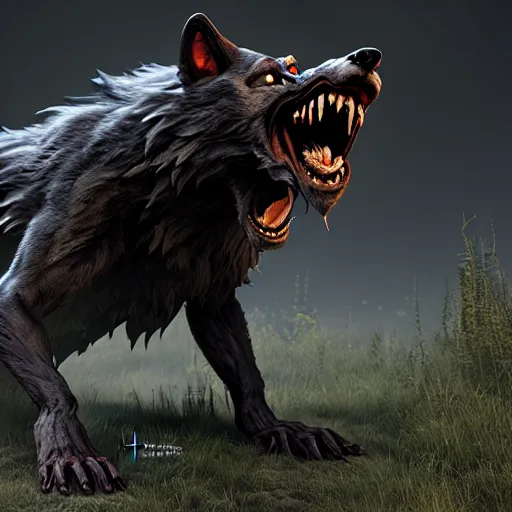 Image similar to werewolf from van helsing unreal engine hyperreallistic render 8k character concept art masterpiece