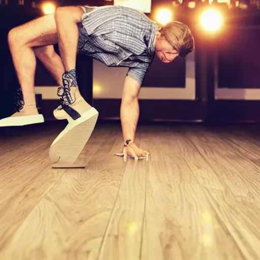 Image similar to photo of a 4 0 year old white man living thinking he's living the best life possible. he looks young for his age. he is at a dance club, it's as if he were in a music video. young woman are flocking to him and can be seen dancing around him in a seductive manner.