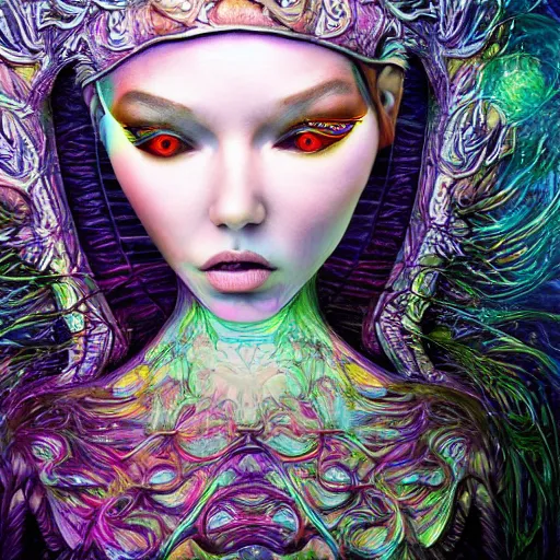 Image similar to fantasy art hyper realistic ai created interesting bizarre subconscious fantastic art award winning best ultra detailed magnificent