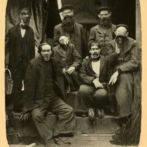 Prompt: innsmouth 1900s horror photo