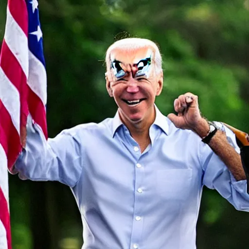 Prompt: joe biden as a marionette