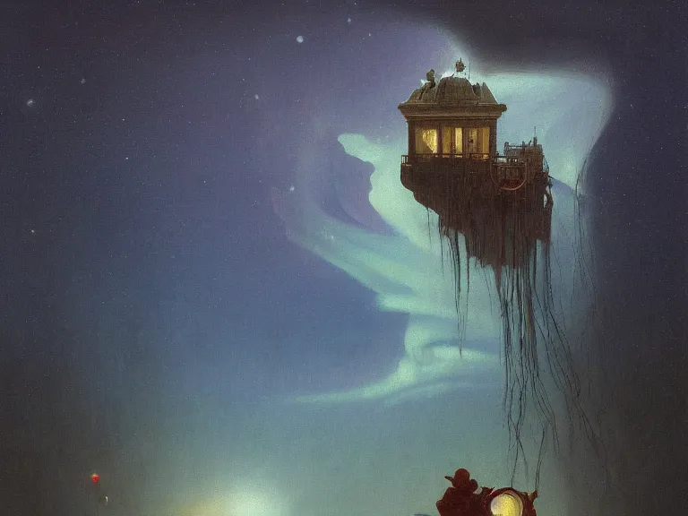 Image similar to a detailed profile oil painting of a toilet, aurora lighting clouds and stars by beksinski carl spitzweg and tuomas korpi. baroque elements. baroque element. intricate artwork by moebius. Trending on artstation. 8k