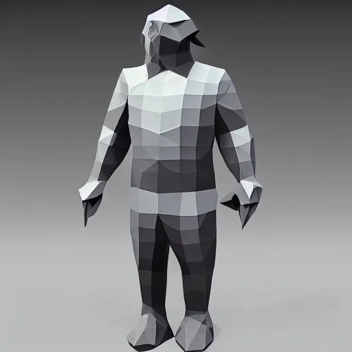 Prompt: low poly videogame character