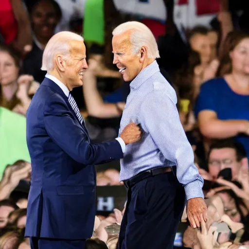 Image similar to joe biden walmart fist fight, detailed faces