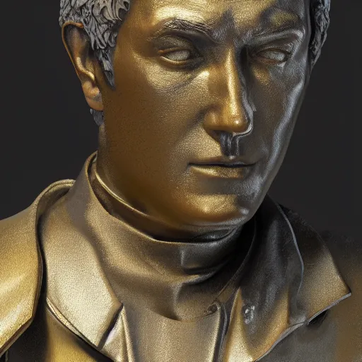 Image similar to portrait of russia bronze statue, reflect, 8 k uhd, unreal engine, octane render in the artstyle of finnian macmanus, john park and greg rutkowski