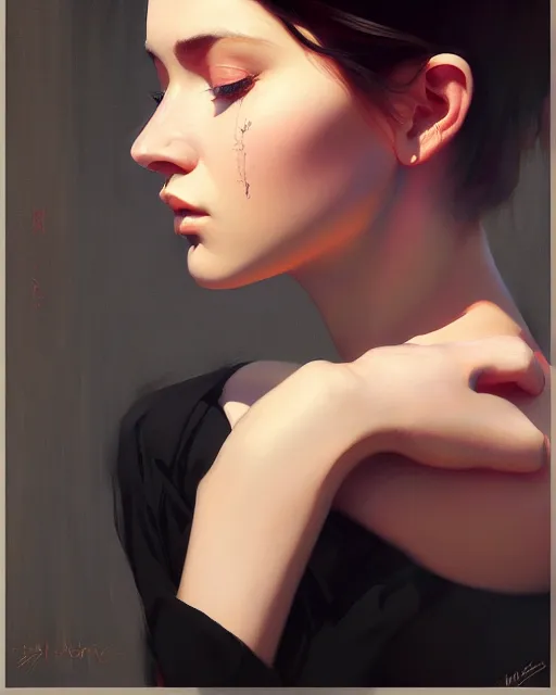 Prompt: stylized portrait of an artistic pose, composition, young dhasia whezka, realistic shaded, fine details, realistic shaded lighting poster by ilya kuvshinov, magali villeneuve, artgerm, jeremy lipkin and michael garmash and rob rey