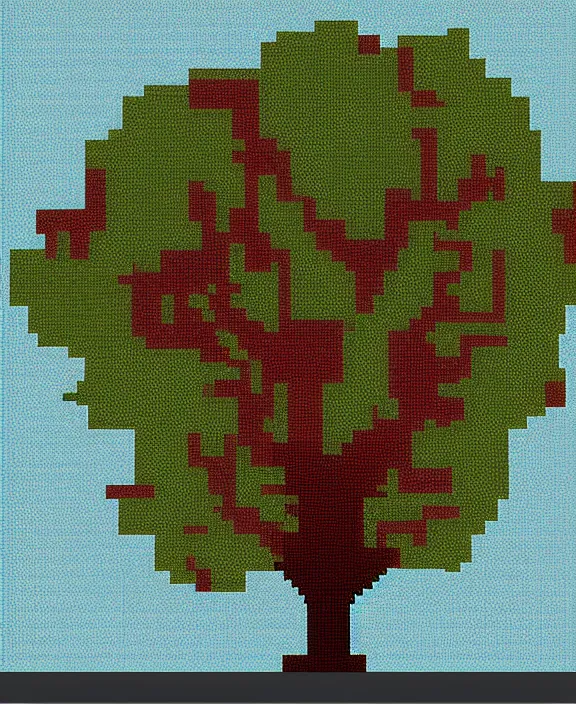 Image similar to video game tree pixelated full tree