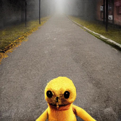 Image similar to flat eric taking a walk in silent hill