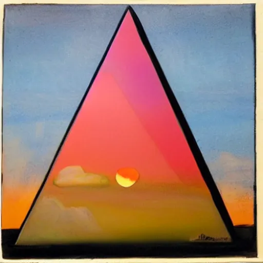 Image similar to triangle sunset futurist