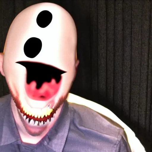 Prompt: Nostalgia Critic Doug Walker as a sleep paralysis demon