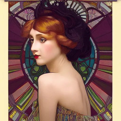 Prompt: of a beautiful stylized photoreal portrait of the singer LP, inspired by mucha, soft lighting, epic,