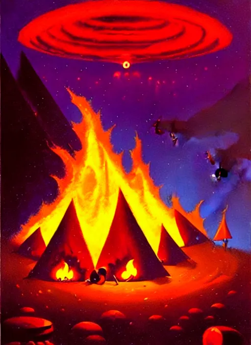 Image similar to camp fire by paul lehr