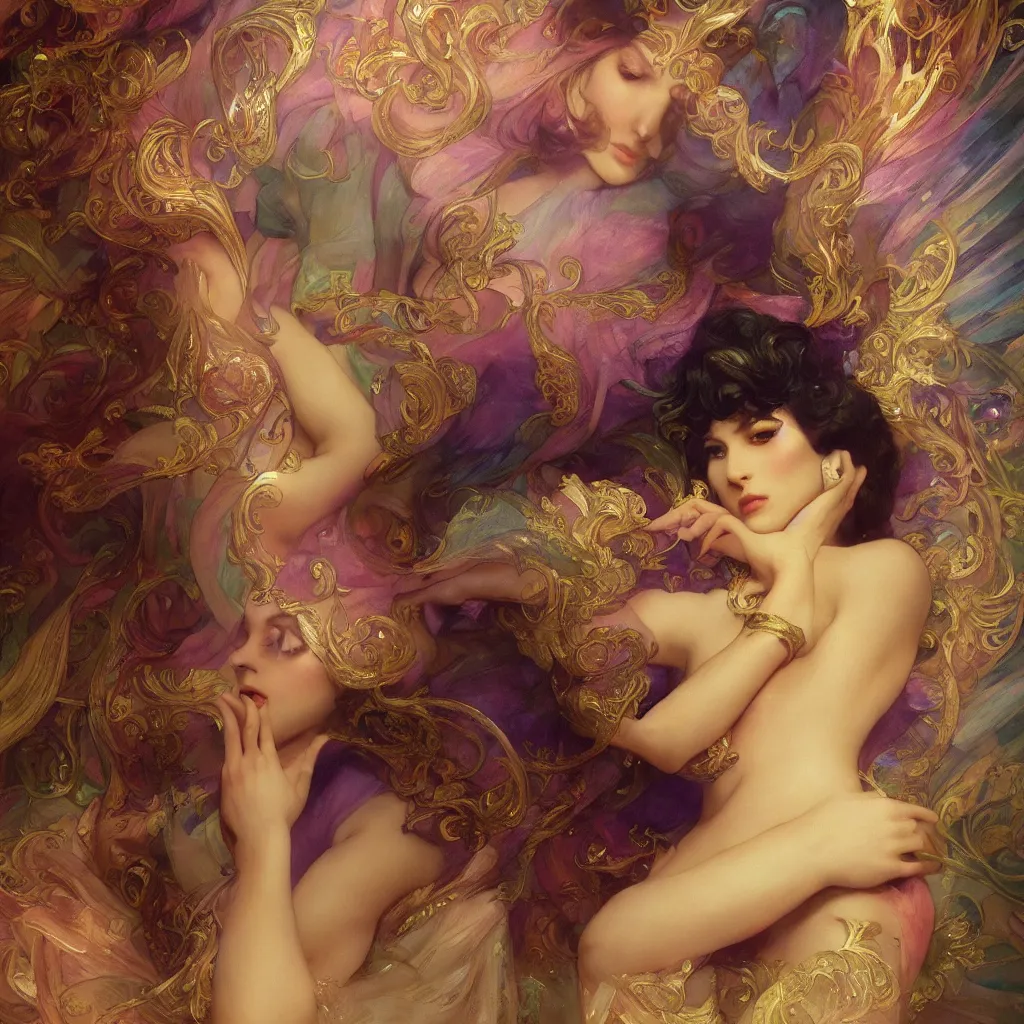 Image similar to a beautiful watercolor painting of prince, intricate, elegant, highly detailed, digital painting, artstation, concept art, art by delphin enjolras and alphonse mucha, smooth, sharp focus, dynamic lighting, ultrarealistic, cinematic, octane render, 8 k