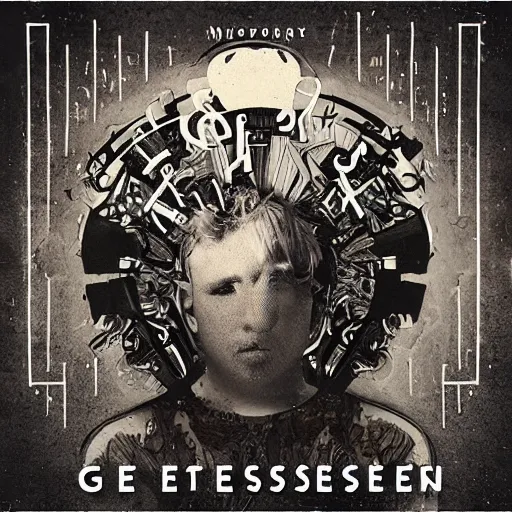 Prompt: album cover art for a musician named geistern