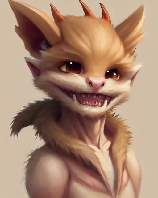 Image similar to character concept art of a cute baby male anthropomorphic beige dragon furry | | cute - fine - face, pretty face, key visual, realistic shaded perfect face, fine details by stanley artgerm lau, wlop, rossdraws, james jean, andrei riabovitchev, marc simonetti, and sakimichan, trending on artstation