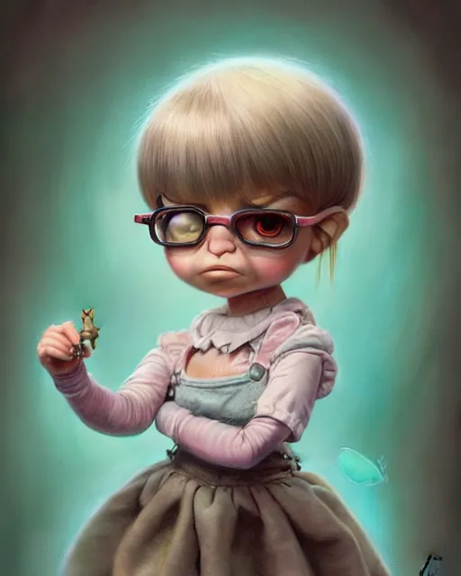 Prompt: highly detailed tiny tina, hyper realistic, artstation, illustration, nicoletta ceccoli, mark ryden, lostfish, dan decarlo, bob clampett, max fleischer, digital paint, matte paint, vivid colors, detailed and intricate environment